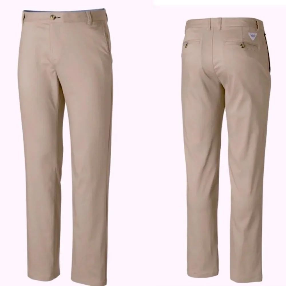 Columbia PFG Harborside Chino khaki tan work everyday Pants 42x30